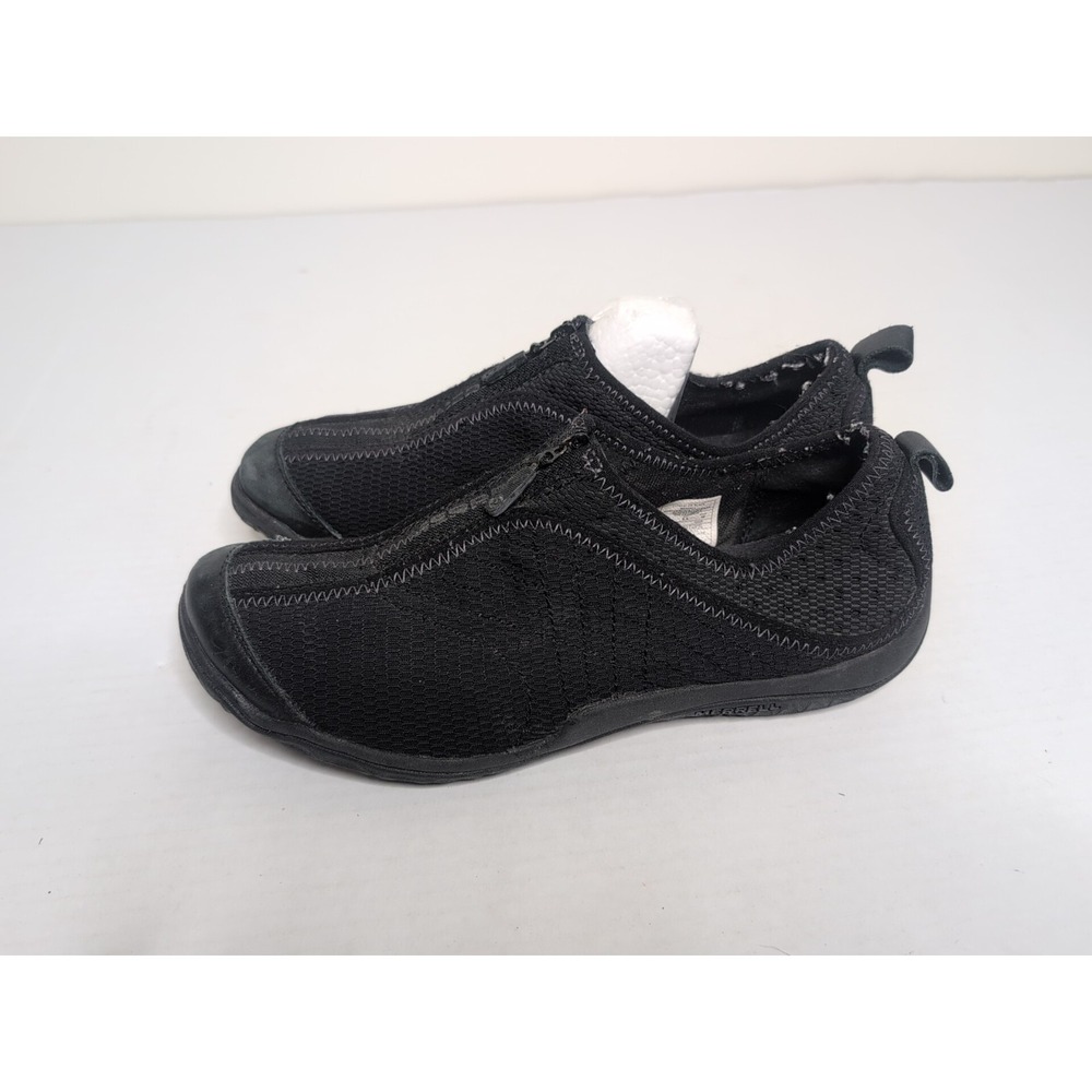 Merrell Lorelei Shoes 9 Black Mesh Walking Athletic Sneaker Zip Minimalist Flats